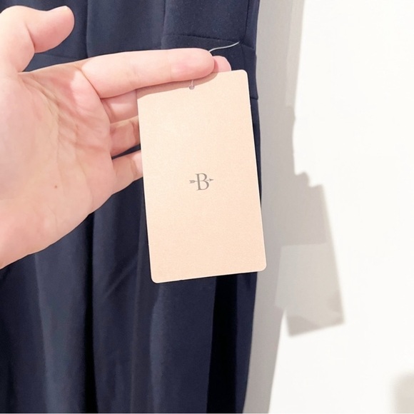 BHLDN Thompson Off-Shoulder Navy Midi Dress - Picture 7 of 8